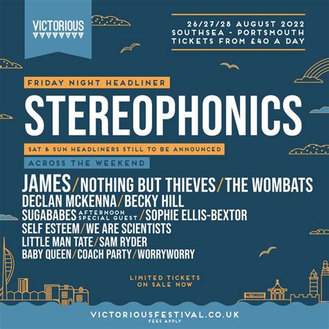 Victorious Festival 2022 First Acts Announced Including Stereophonics