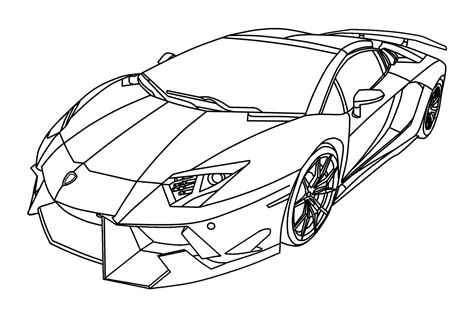Lamborghini Aventador Coloring Page Free Printable Coloring Pages
