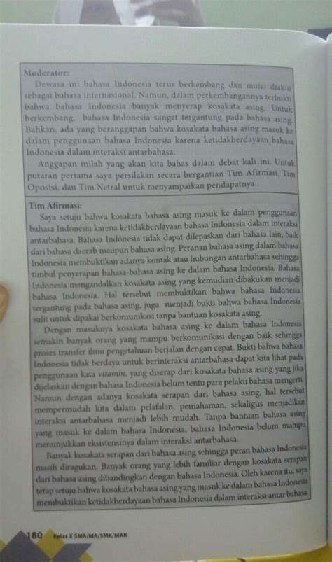 Pendapat yang setuju (untuk) dan tidak setuju (minus) tentang majalahpendidikan.com akan menyampaikan materi pembelajaran dengan judul contoh teks diskusi tentang pendidikan. Contoh Debat Bahasa Indonesia Tentang Pendidikan - Aneka ...