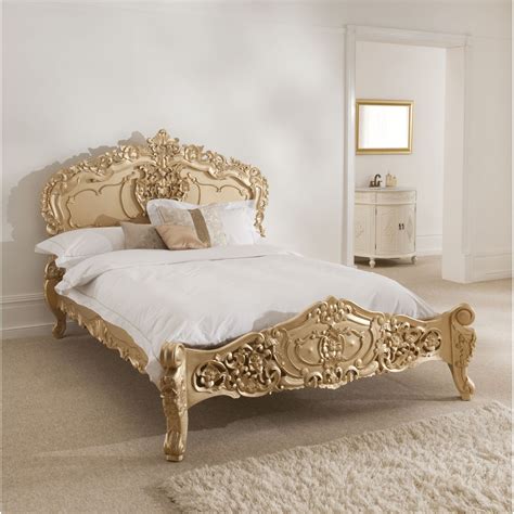 Gold Rococo Antique French Style Bed Gold Antique French Beds
