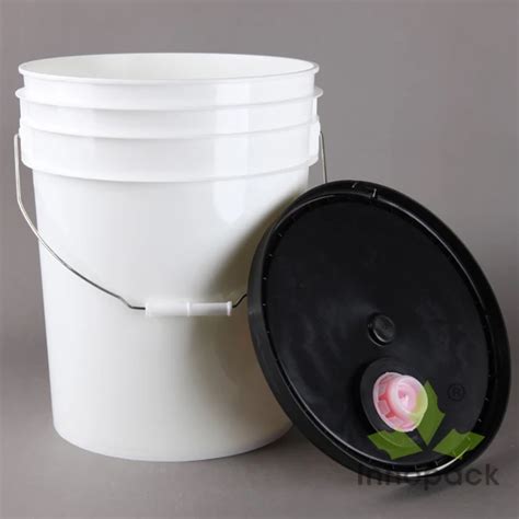 Printed Clear Plastic Paint Bucket 5 Gallon With Good Sealing Lid With
