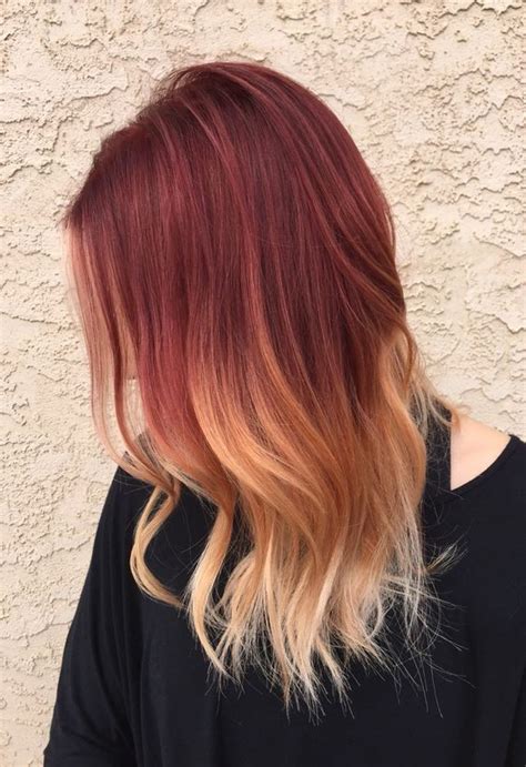 Striking Red Ombre Hair Ideas Popular Haircuts