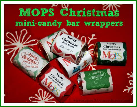 The wrappers can be printed onto plain. MOPS Christmas: Our Mini-Candy Bar Wrappers | All Things MOPS