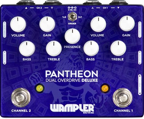 Wampler Pantheon Deluxe Dual Overdrive Pedal With Midi Zzounds