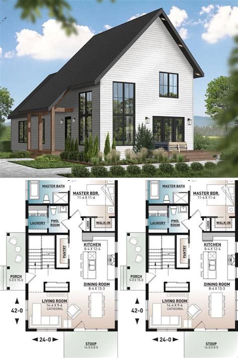 3 Bedroom Two Story Scandinavian Style Willowgate Home Floor Plan