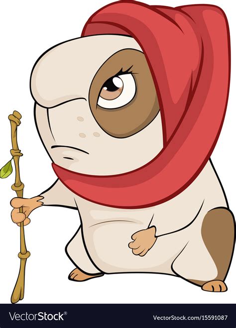 Funny Brown Guinea Pig Cartoon Royalty Free Vector Image