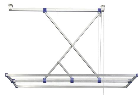 Homebrew husband and i are thinking of adding a hinged prop at the bottom of the drying racks which would allow them the stand out from the wall more at the bottom. Libelle Ceiling Clothes Airer | Clotheslines.com