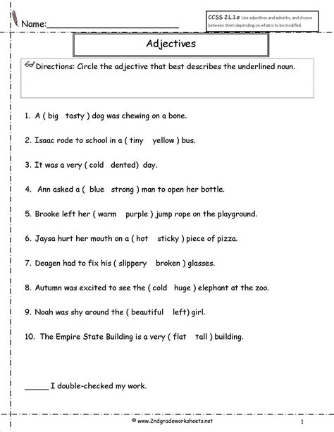 Present simple and present continuous worksheet 3 : Free Using Adjectives and Adverbs Worksheets | Adjectives ...