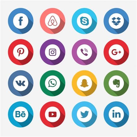 Social Network Icons Collection Vector Free Download