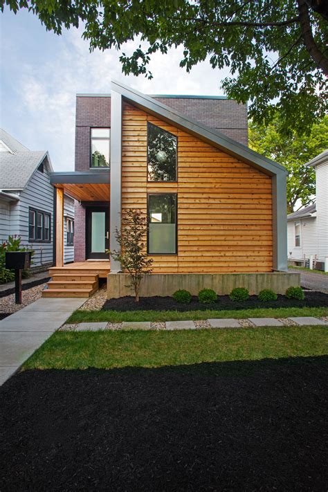 Photo 2 Of 12 In Clad In Cedar And Metal An Indianapolis Home Gives