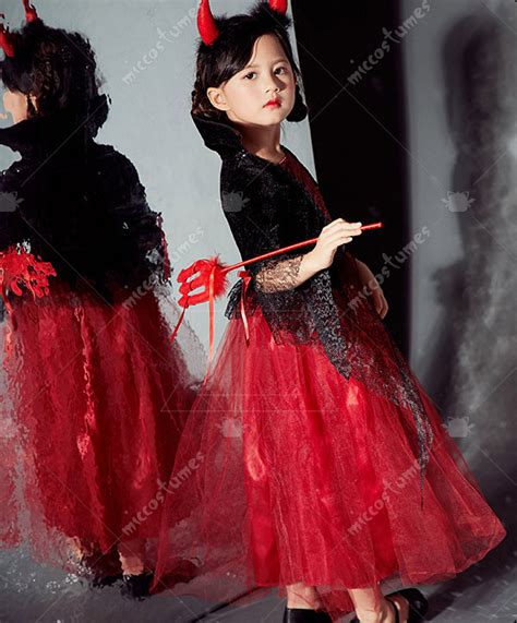 Halloween Cosplay Demon Vampire Cosplay Dress Kid Performance Princess