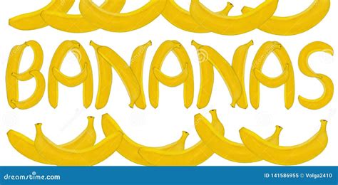 The Word Bananas From Bananas Stock Image Image Of Alphabet Banana