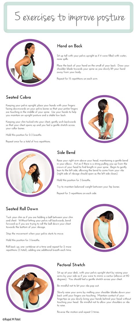 5 Exercises To Improve Your Posture Infographic Awaken