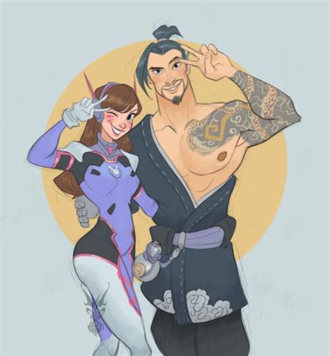 Dva And Hanzo It Supposed To Be Genji But I Wanted To Draw Hanzo