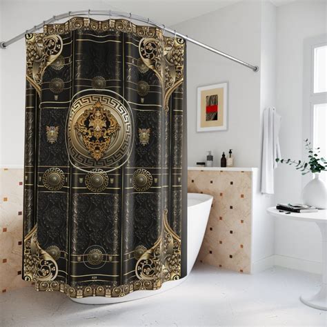 Black Beauty Baroque Shower Curtain 100356 Etsy