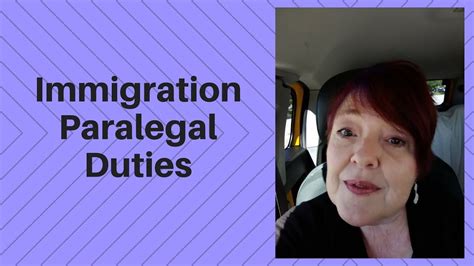 Immigration Paralegal Duties Youtube