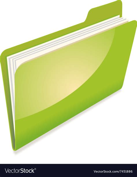 Green File Folder Icon Royalty Free Vector Image