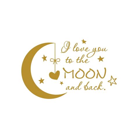 Quote I Love You To The Moon And Back Wall Decal Nursery Kids Room