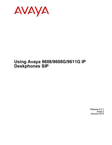 Avaya One X 9611g User Manual Manualzz