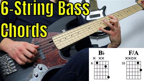 Chord Progression On 6 String Bass With Chord Diagrams Bass Practice