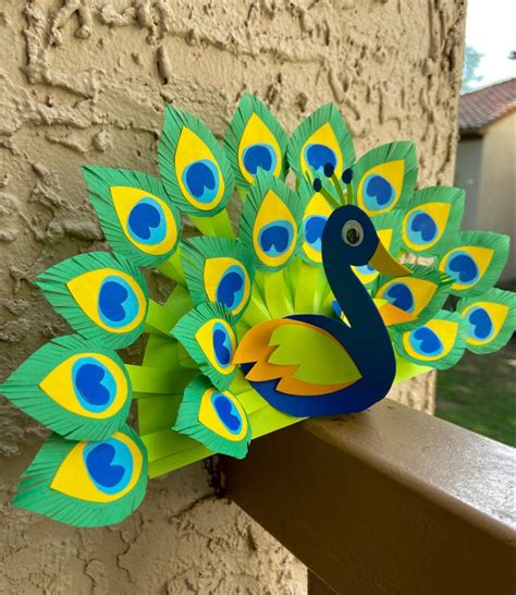 3d Paper Peacock Craft Diy Peacock With Paper Peacock Crafts Paper