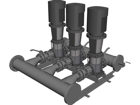 Grundfos Pump Set Cad Model 3dcadbrowser