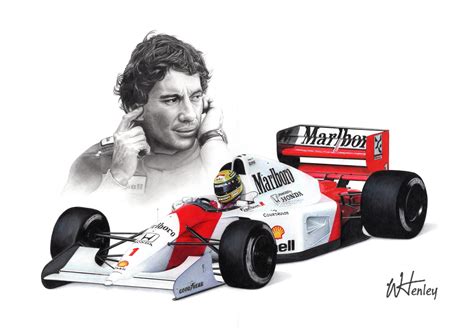 Ayrton Senna Mclaren Mp Original Artwork Wayne Henley W J