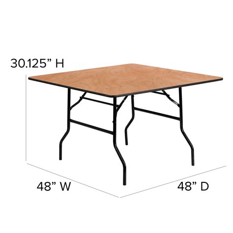 Flash Furniture Yt Wfft48 Sq Gg 48 Square Wood Folding Banquet Table