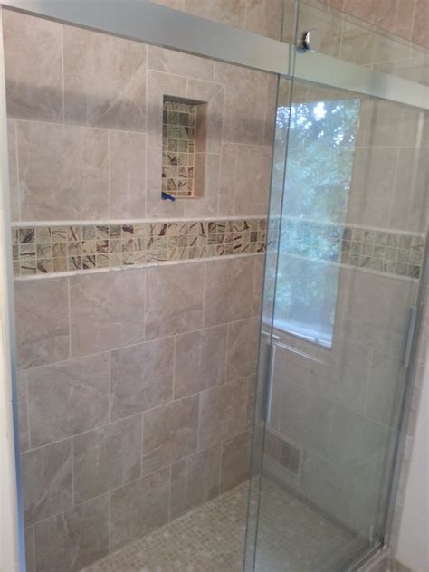 Mirasol Silver Tile Eclectic Bathroom Detroit By Lowes Of Lyon