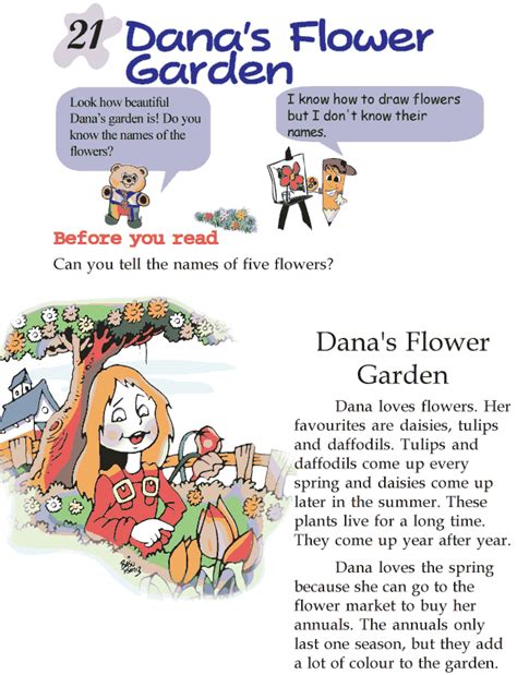 Grade 2 Reading Lesson 21 Short Stories Danas Flower Garden