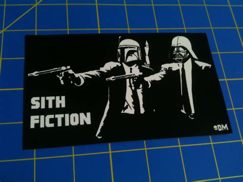 Sith Fiction Star Wars Pulp Fiction Mashup Vinyl Sticker · Populous Ephemera · Online Store