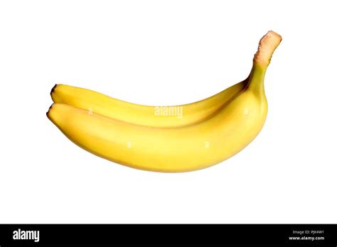 Two Bananas Isolated On White Background High Resolution Photo Stock