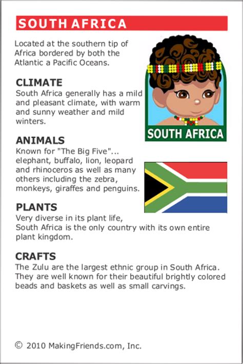 Facts About South Africa Makingfriendsmakingfriends