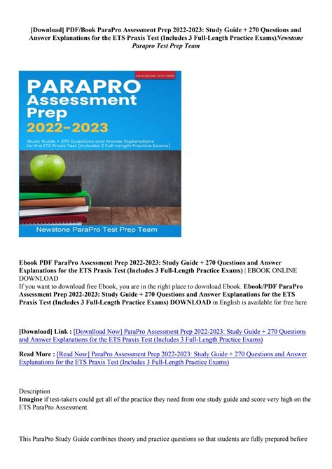 [PDF] ParaPro Assessment Prep 2022-2023: Study Guide + 270 Questions