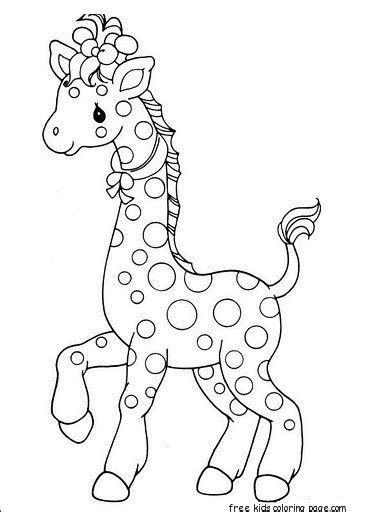 Printable Africa Animal Giraffe Pair Coloring Pages For Kids