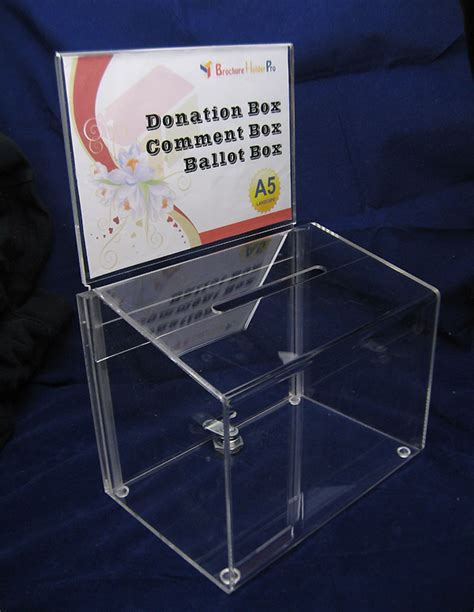 Clear Acrylic Donation Boxstorage Charity Donation Boxclear Perspex