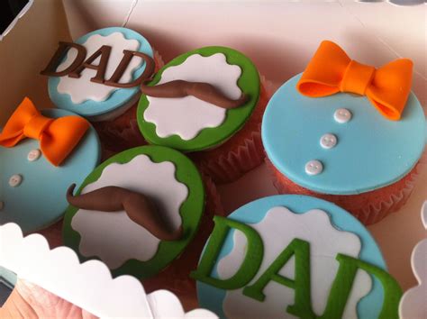 Choose from easy chocolate cupcakes, a giant cookie cake and much more. Father's Day Cupcakes! Bowties and mustaches.