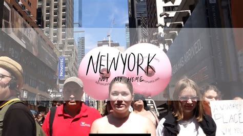 New York Not My Home Go Topless Day Rally NYC 2016 เทศกาลเปลอยอก