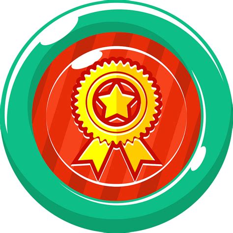 Round Yellow Award Button Icon Free Download Transparent Png Creazilla