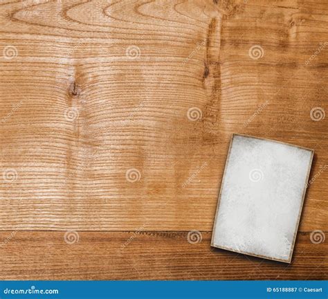Old White Paper Sheet On Wooden Table Stock Image Image Of
