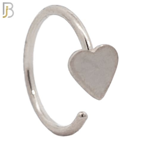 316l Surgical Steel 20g Thickness Plain Solid Heart Hoop Body Jewelz