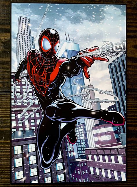 Miles Morales Spider Man Original Art Print Etsy