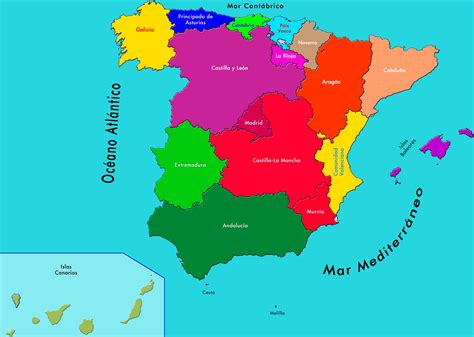 Mapa De Espana Comunidades