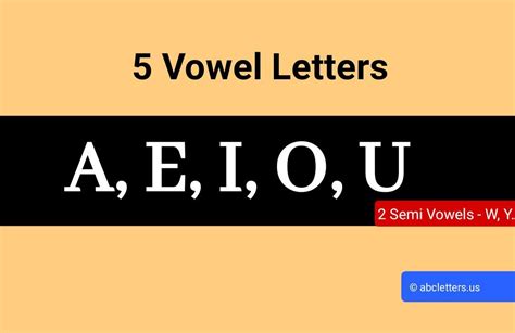 Number Of Vowels In English Alphabet A E I O And U Jorja Biaggini