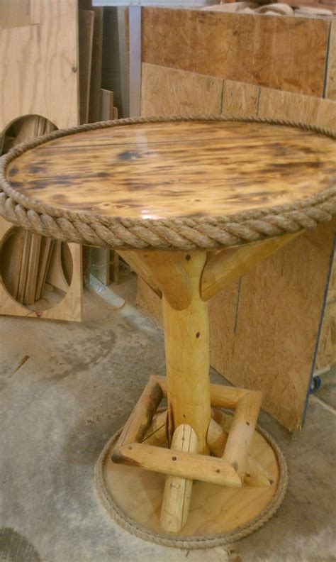 rustic themed tiki bar table tikikev