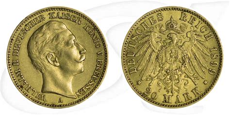 20 Mark Gold Wilhelm Ii 1899