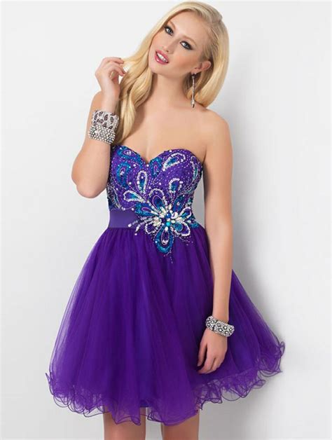 Purple Party Dress Sweet 16 Dresses Prom Dresses Short Purple Prom