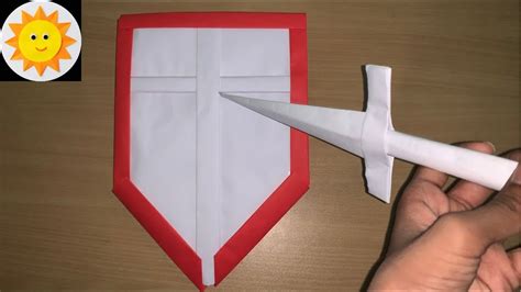 How To Make Paper Shield Paper Shield Sheid Paper Crafts Youtube