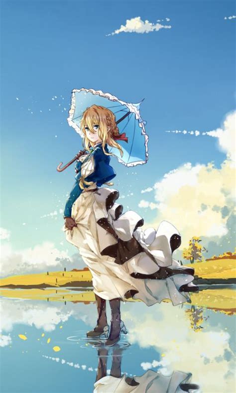 Violet Evergarden Outdoor Umbrella 480x800 Wallpaper Fanarts Anime