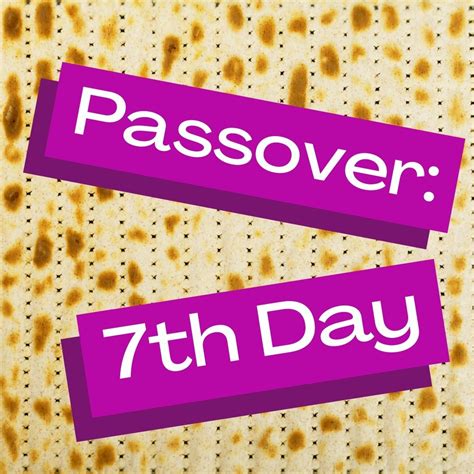 Passover 7th Day The Boston Synagogue